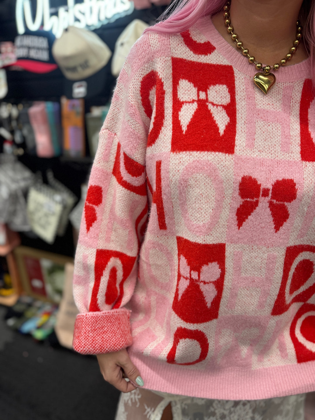 Bow and Ho Ho Ho Sweater