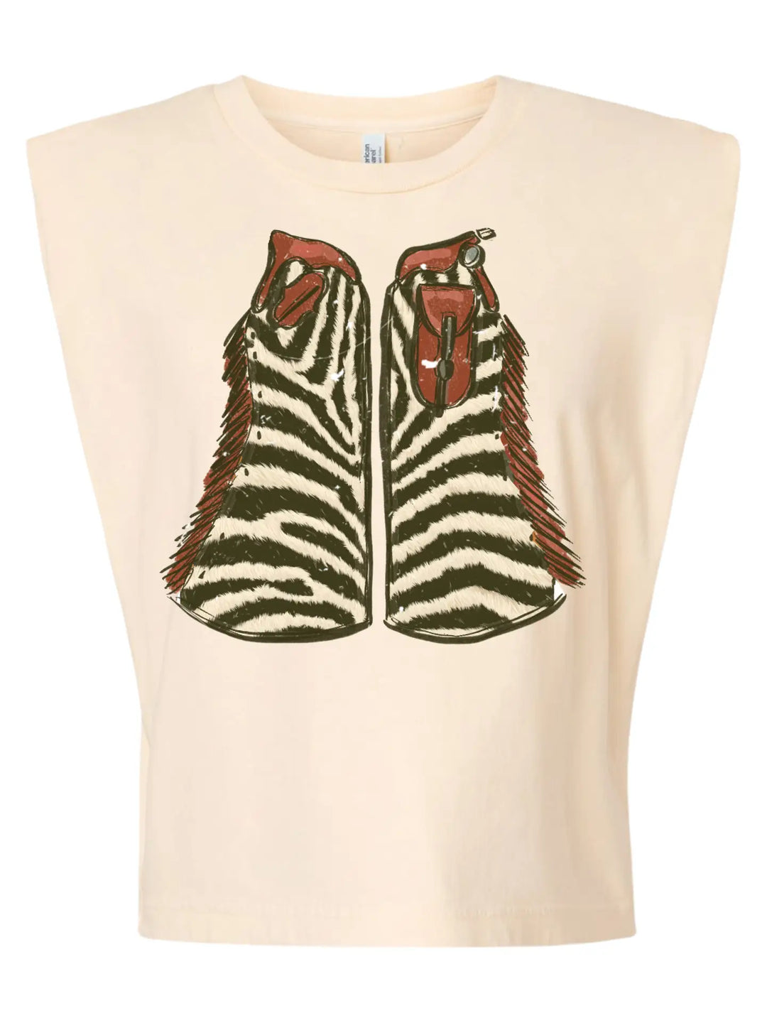 Zebra Chaps Muscle Tank