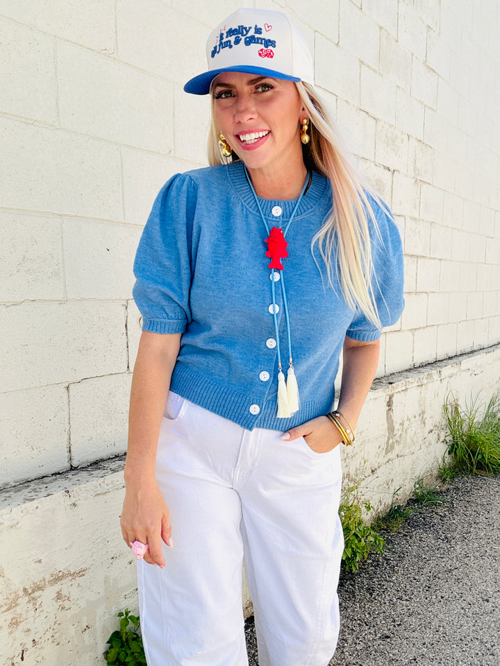 Sweet Intentions Puff Sleeve Cardigan