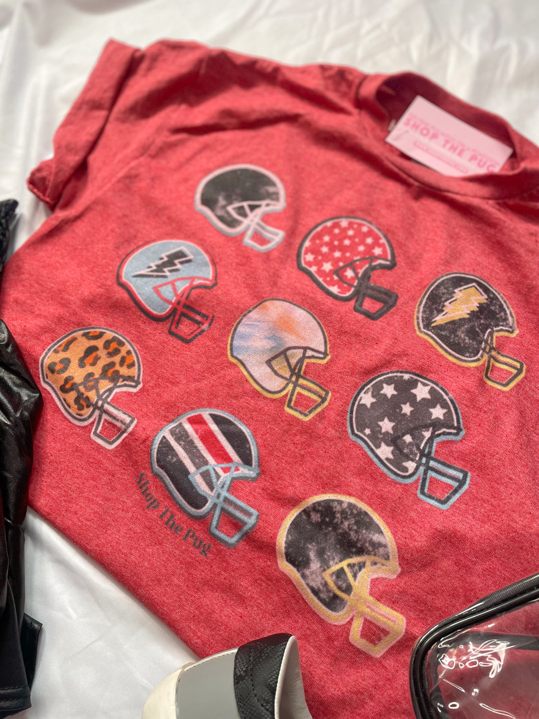 Red & Black Football Tee