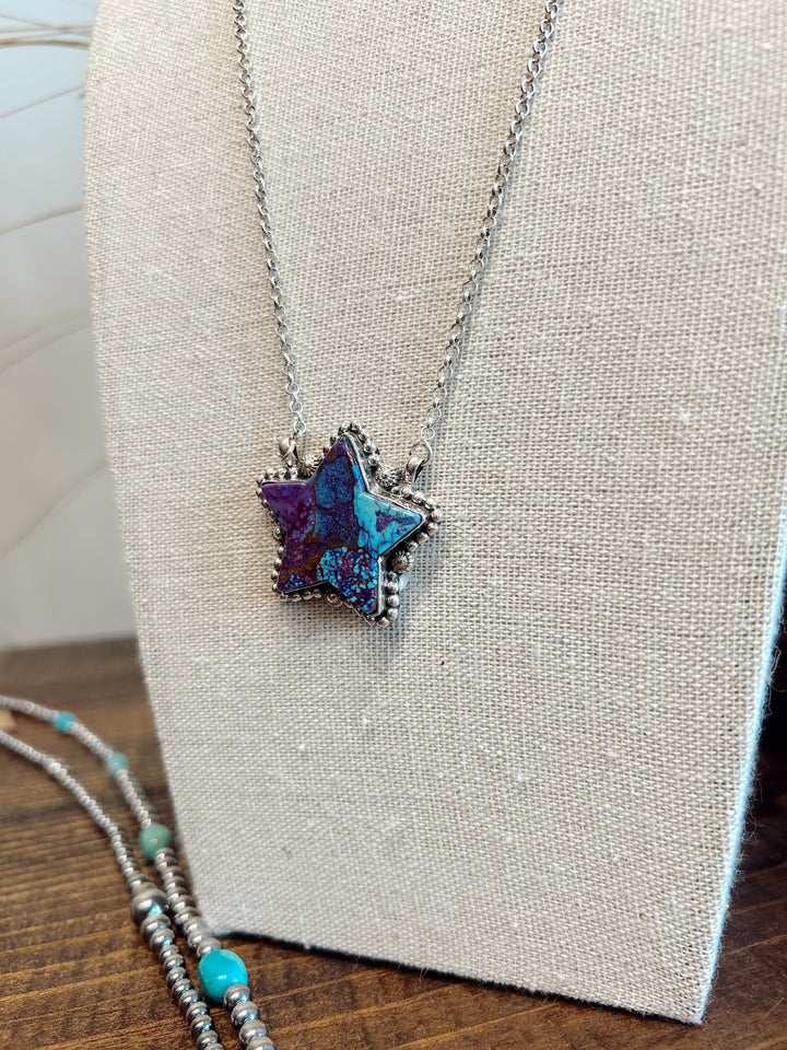 Sterling Silver Purple Mojave Necklace