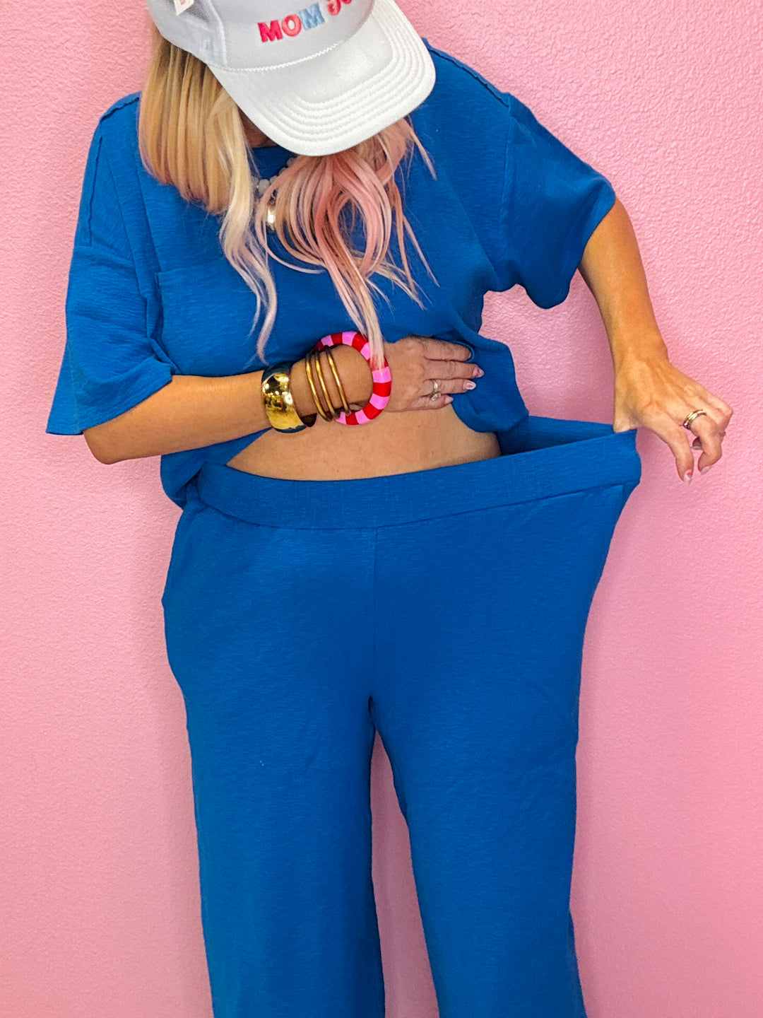 The Cobalt Ease Pants
