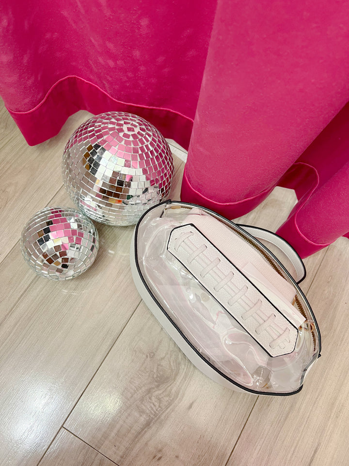 Bella Clear Football Crossbody Bag