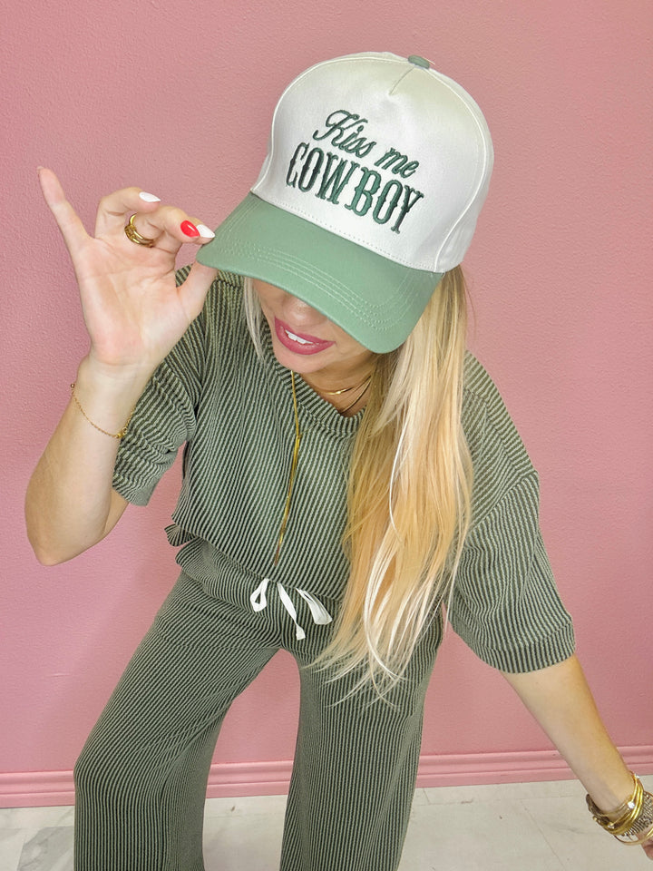 Kiss Me Cowboy Trucker Hat