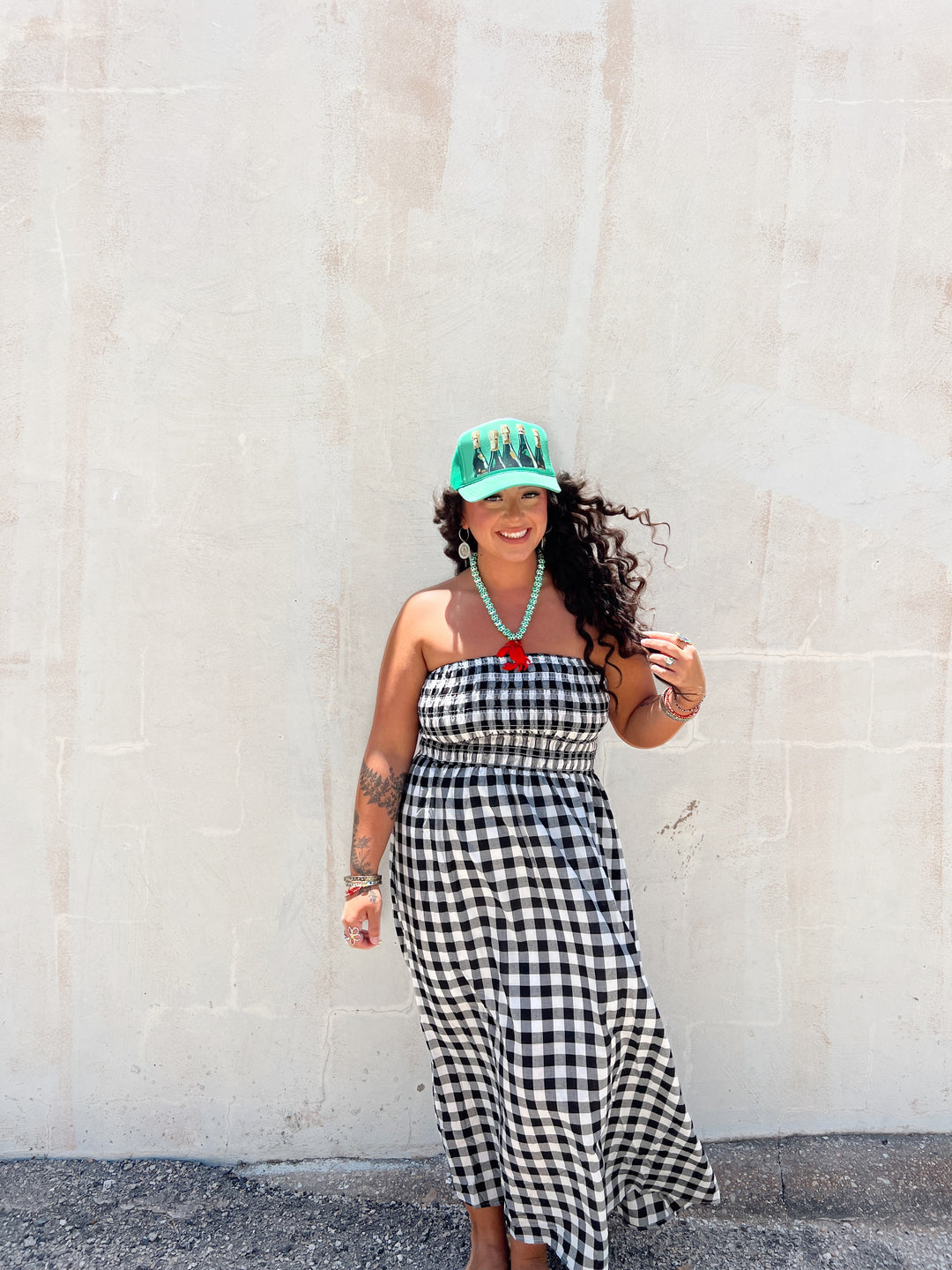 Country Charm Smocked Midi Dress