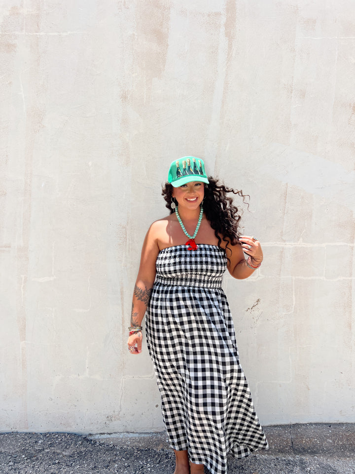 Country Charm Smocked Midi Dress