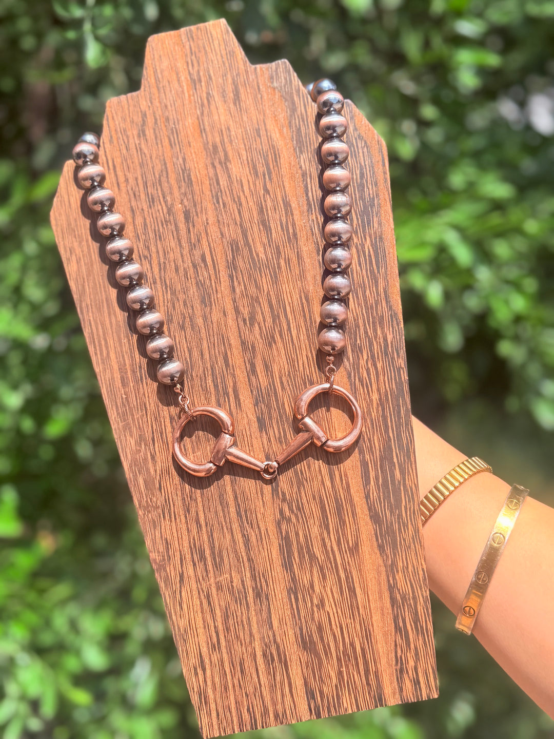 Snaffle Bit & Pearl Necklace