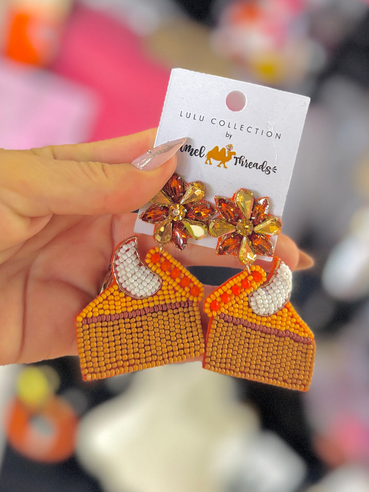 Pumpkin Pie Beaded Earrings