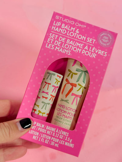 Put A Bow On It Lip Balm & Hand Lotion Set