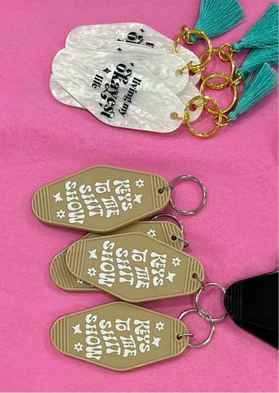 Living My Okayest Life Keychain