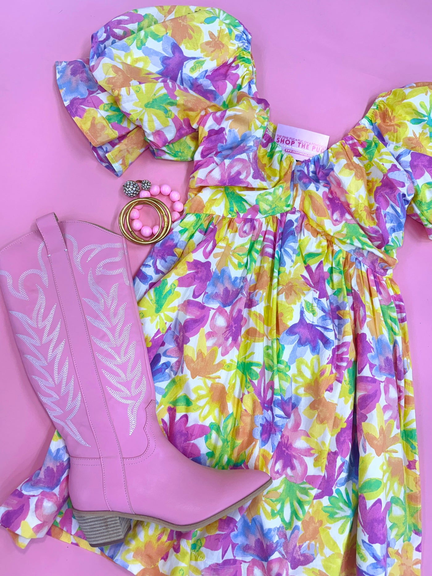 The Denise Sweetheart Floral Dress