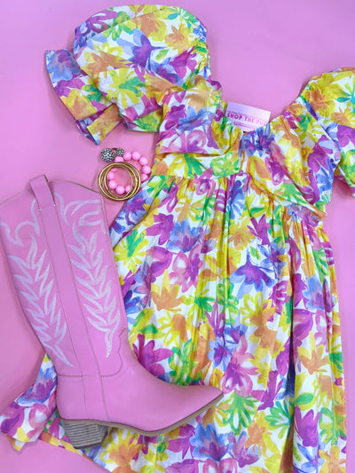 The Denise Sweetheart Floral Dress