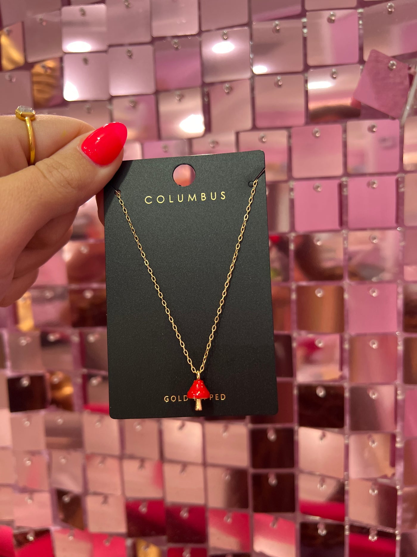 Mushroom Charm Necklace