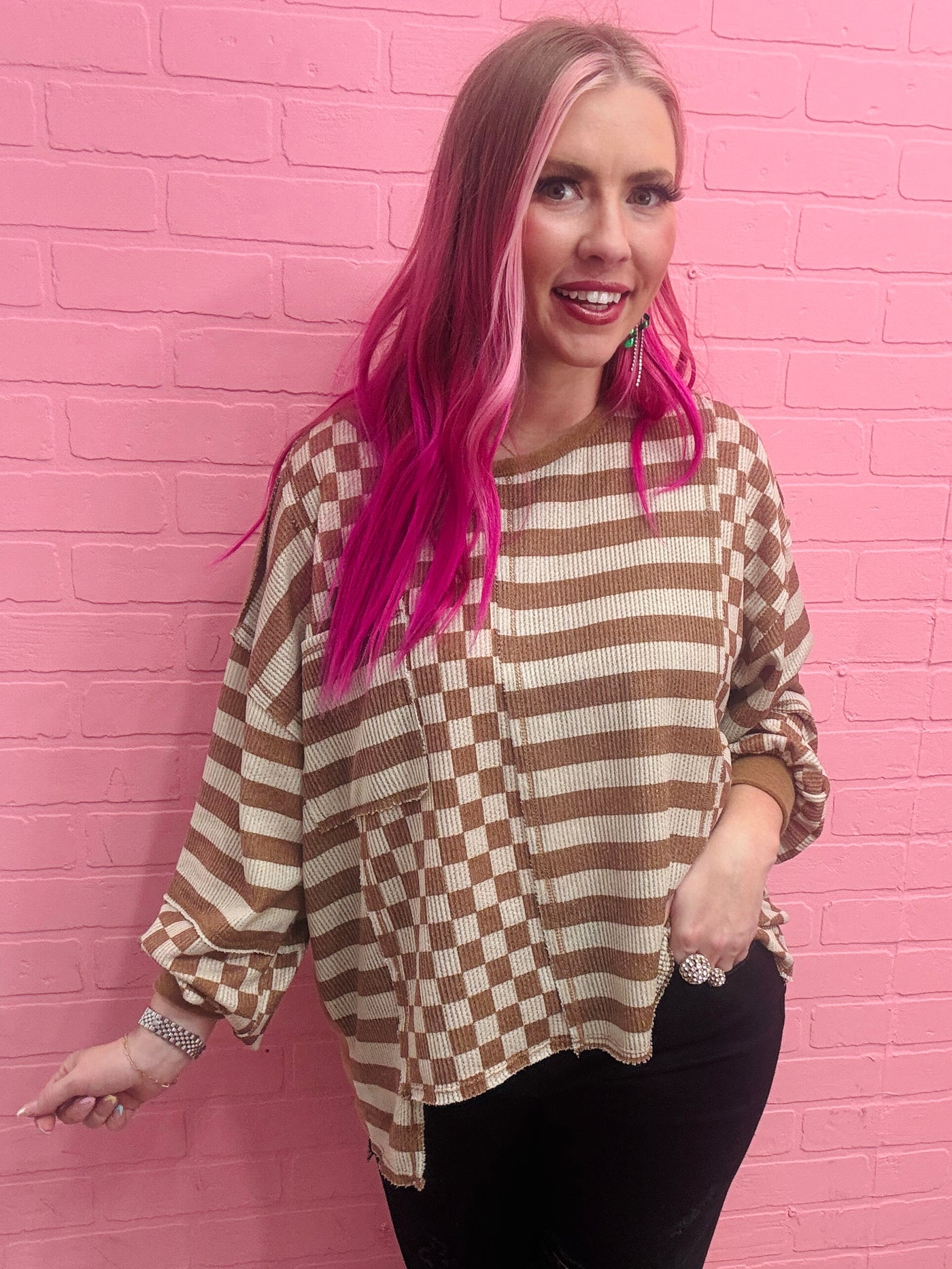 The Ellie Checkered Sweater