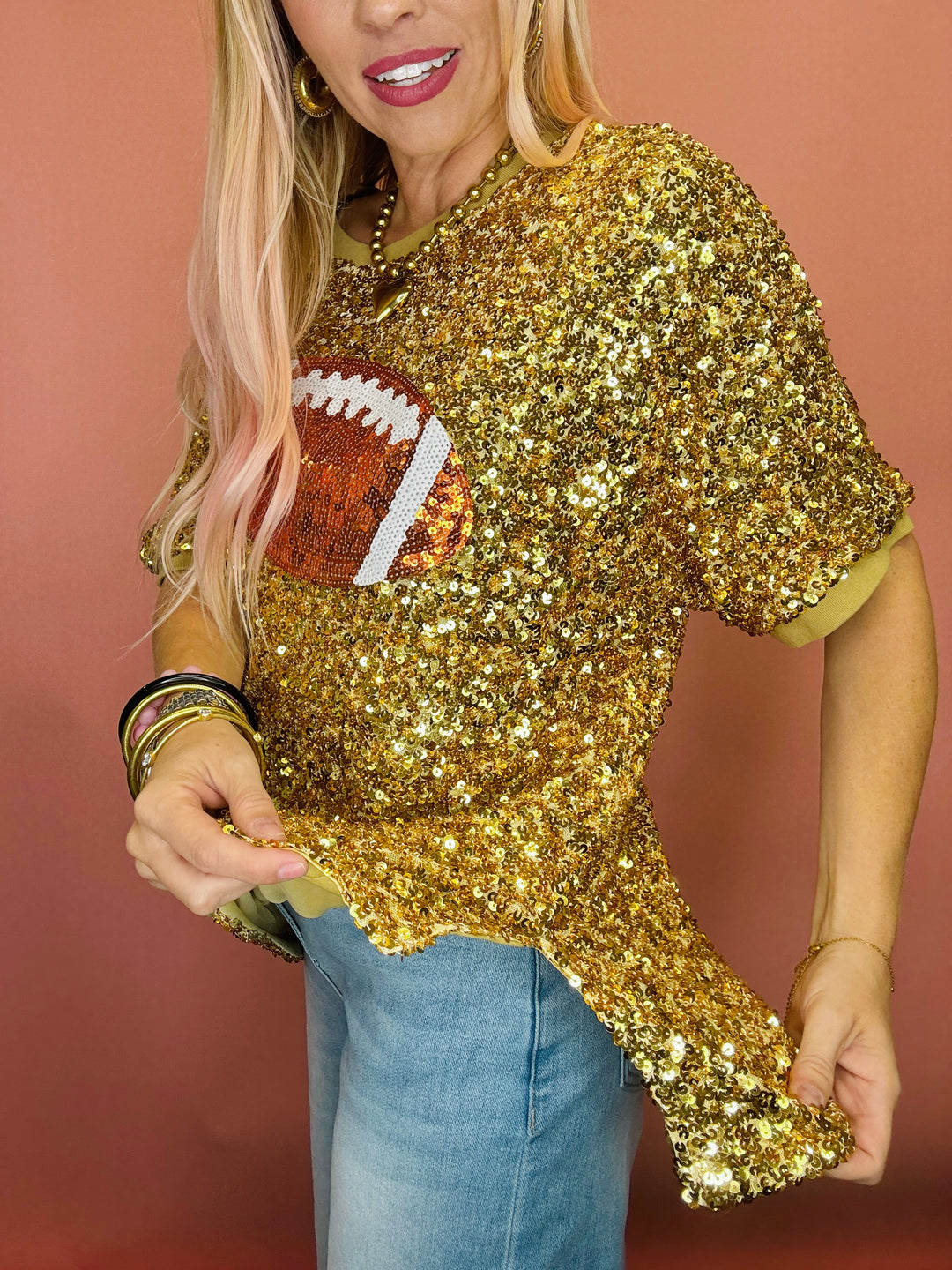 Game Day Football Sparkly Top