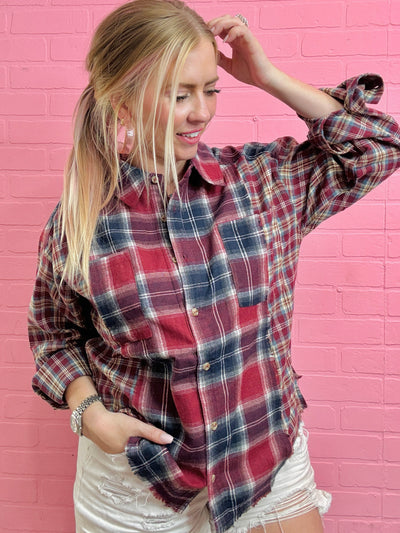 The Chelsea Oversized Flannel Top