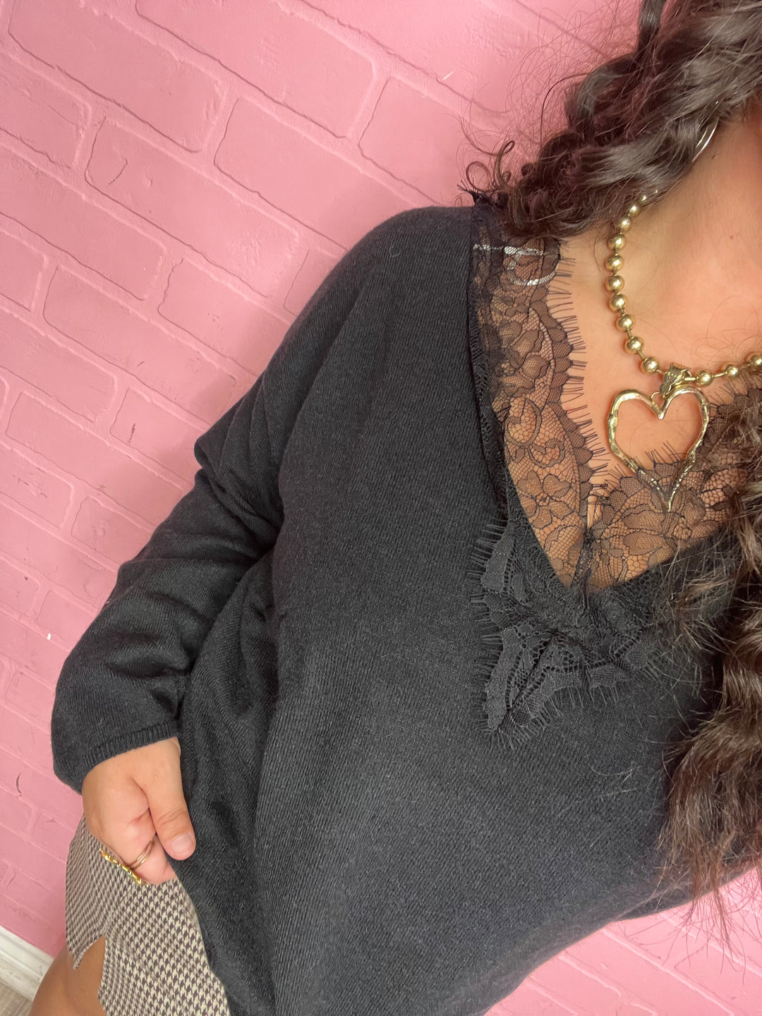 Cozy Romance Lace Sweater
