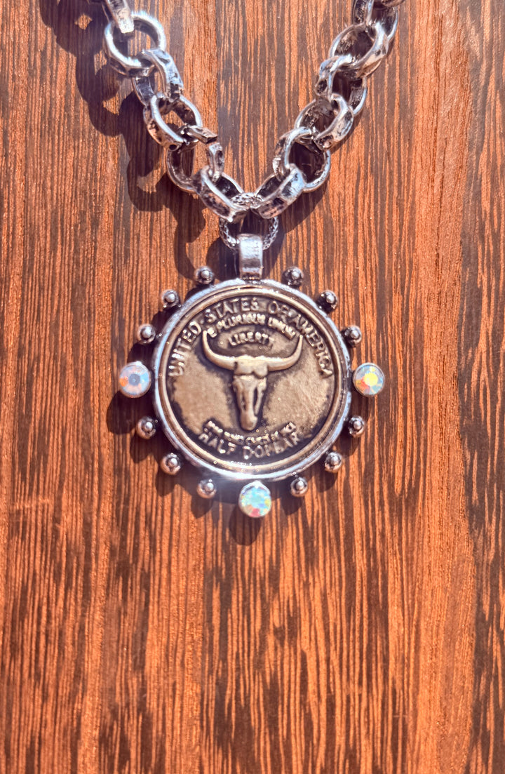 Steerhead Coin Necklace