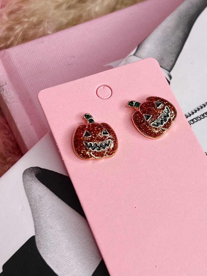 Jackie Pumpkin Studs