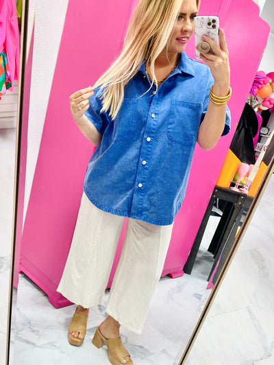 The Sutton Denim Top