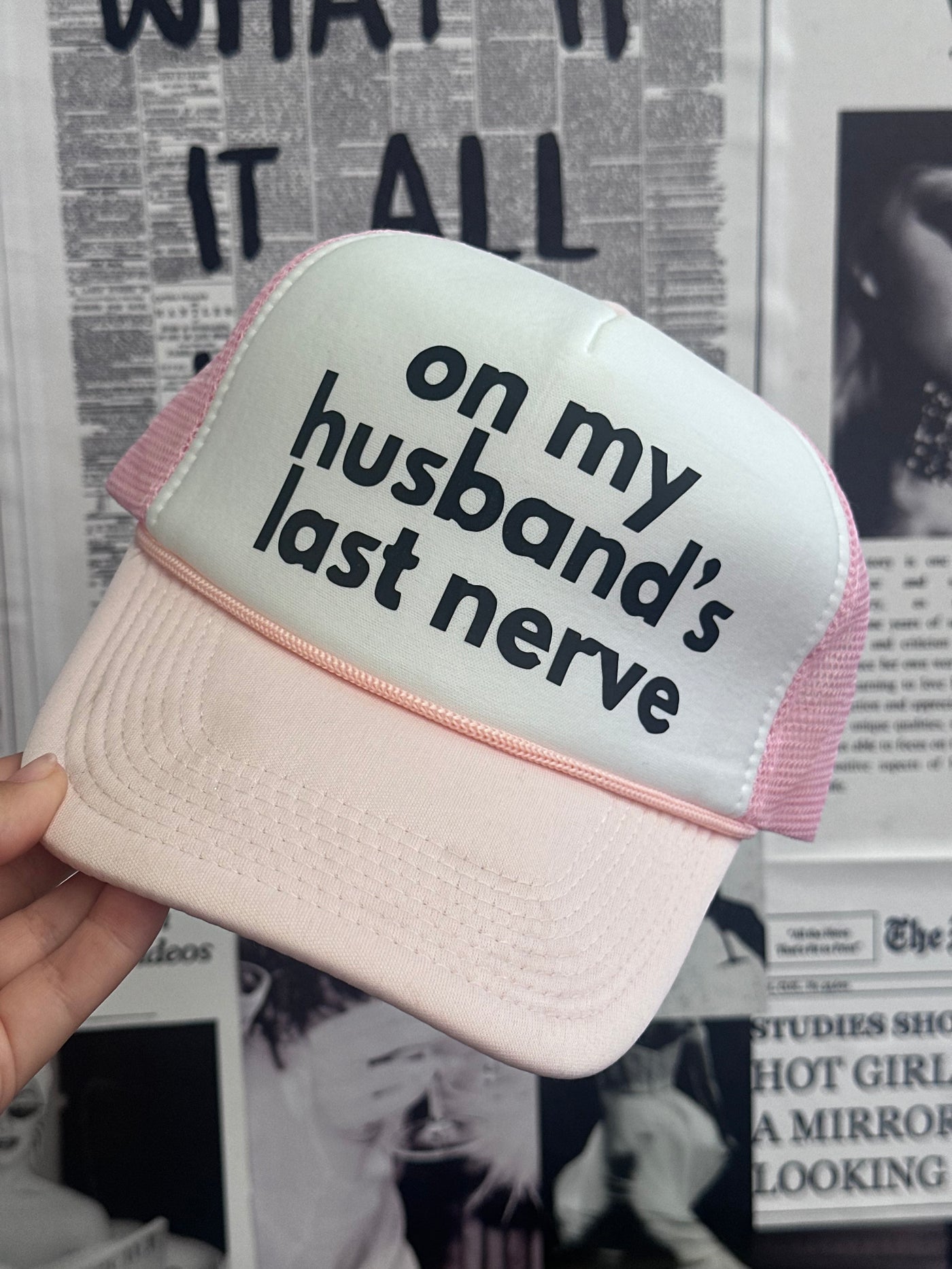 On My Husband's Last Nerve Trucker Cap