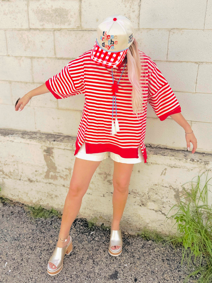 Just Stripe It Oversized Tee