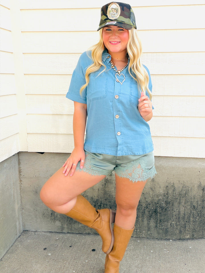 Chambray Cowgirl Classic Top