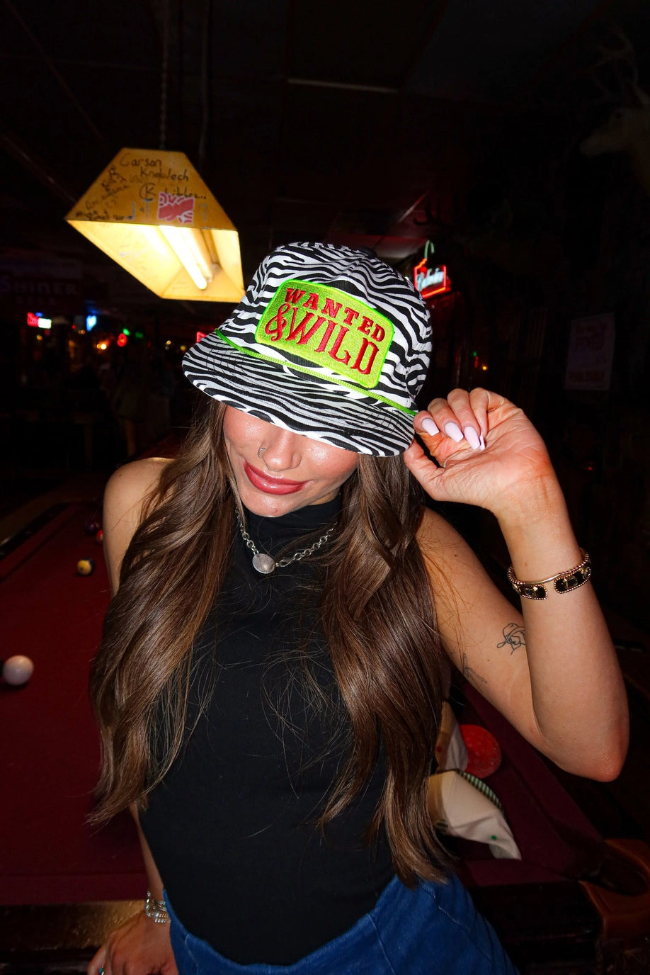 Wanted & Wild Zebra Trucker Hat