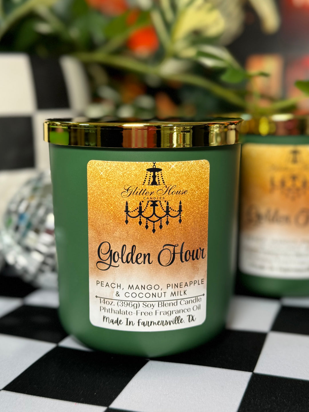 Glitter House Candles Matte Green 14oz Candle