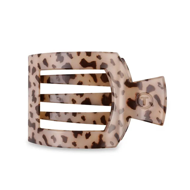 Blonde Tortoise Flat Square Teletie Clip
