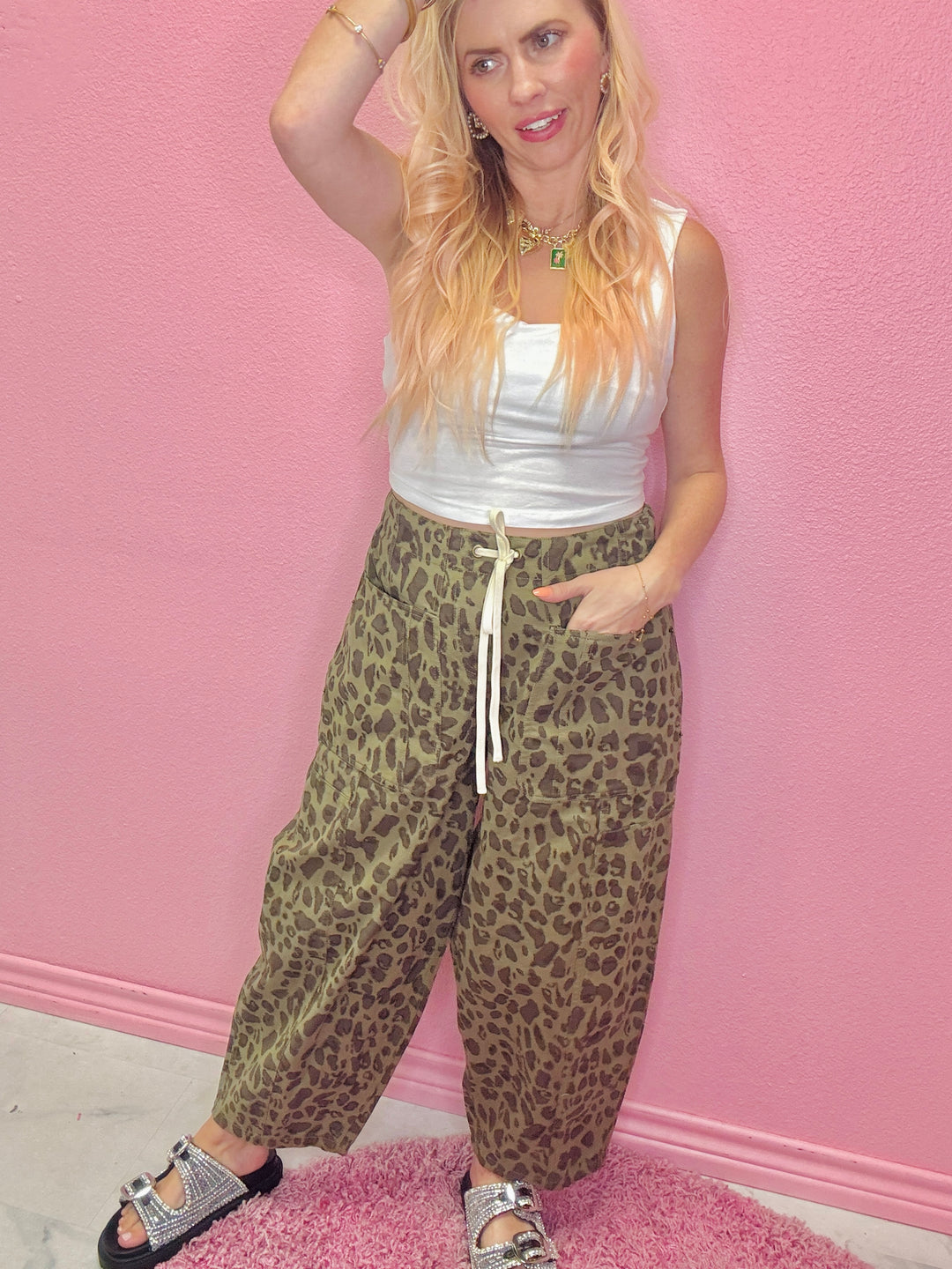 The Stella Olive Leopard Pants
