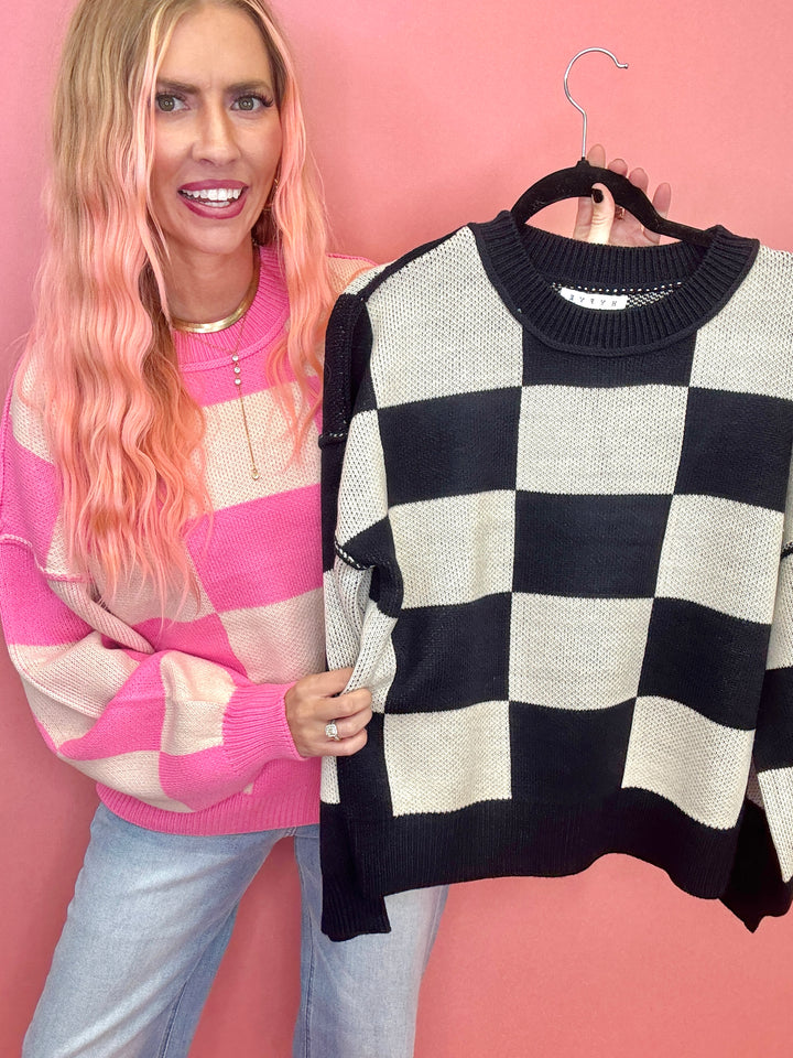 Checkmate Cozy Sweater