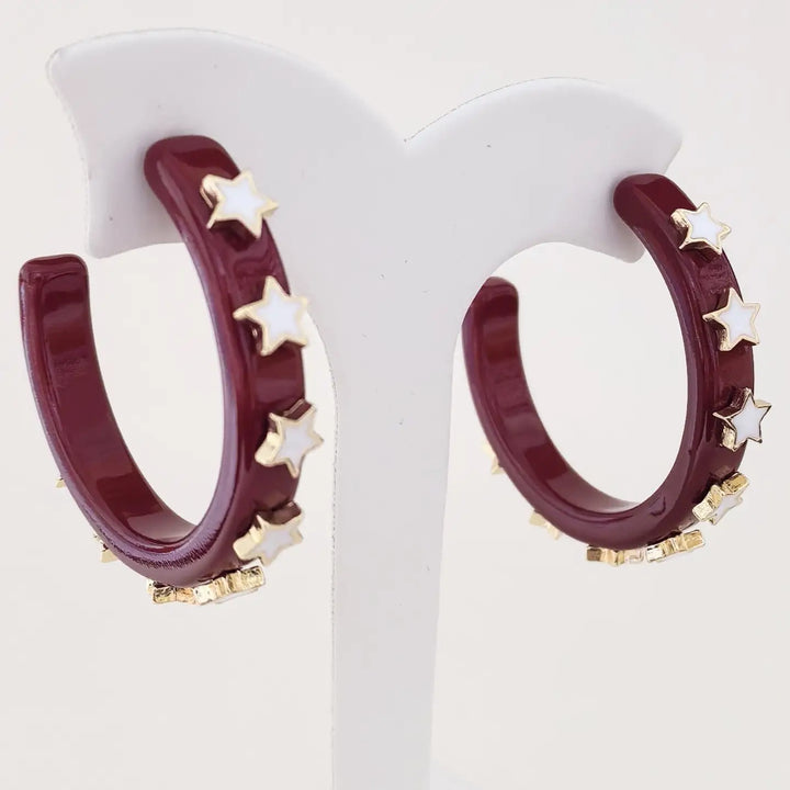 Star Hoop Earring