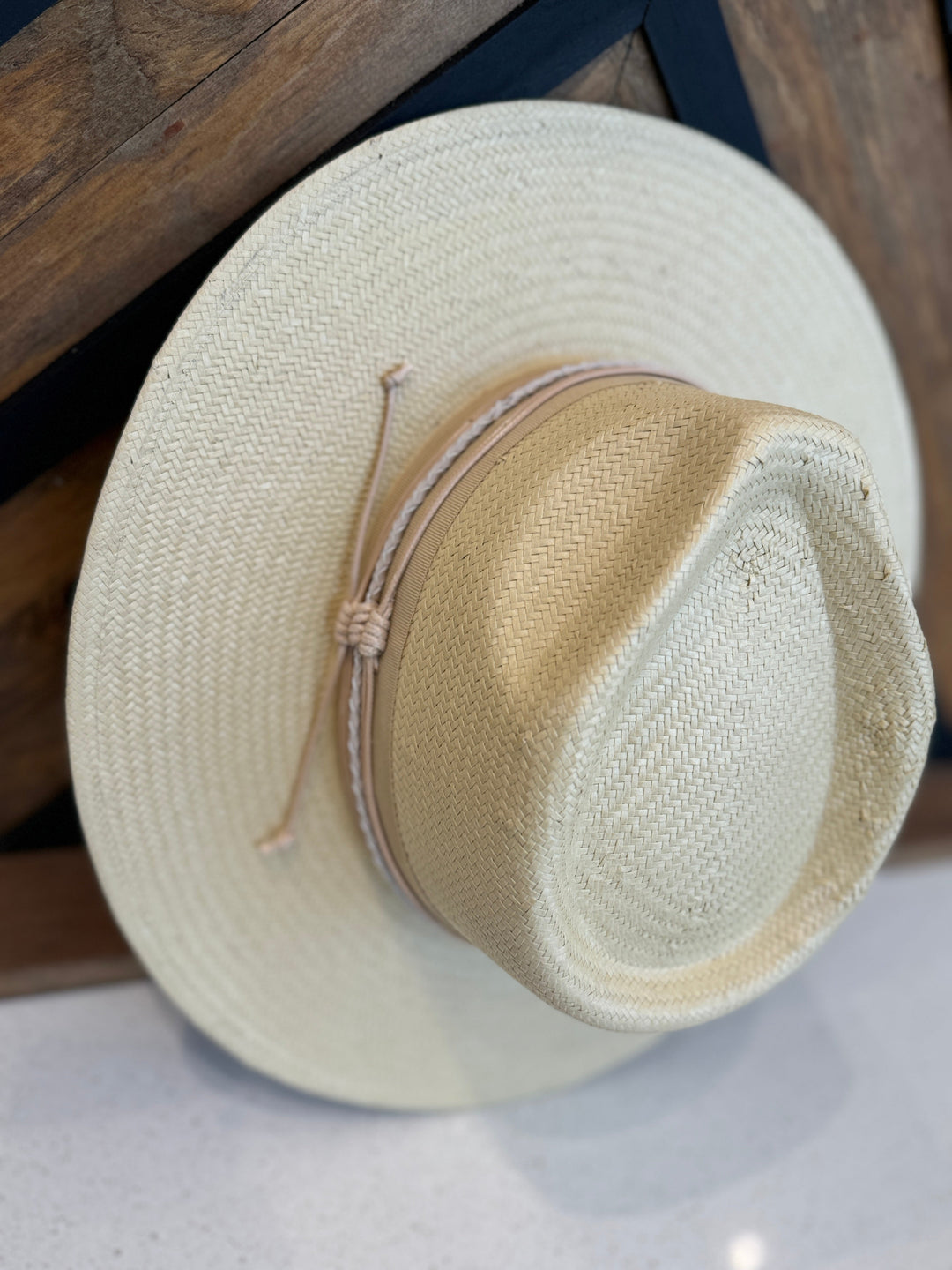 Corinth Wide Brim Straw Fedora Hat
