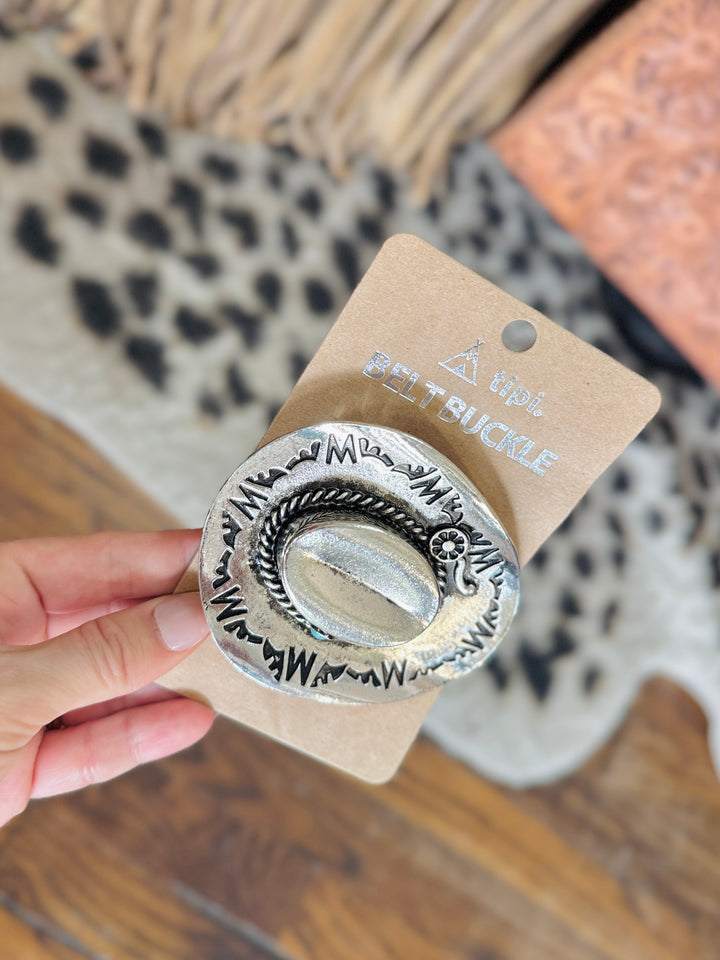Cowboy Hat Belt Buckle