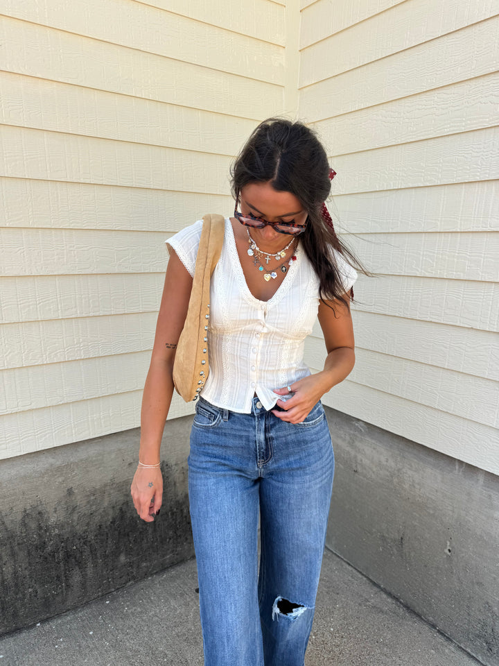 Sweet Caroline Button Up Blouse