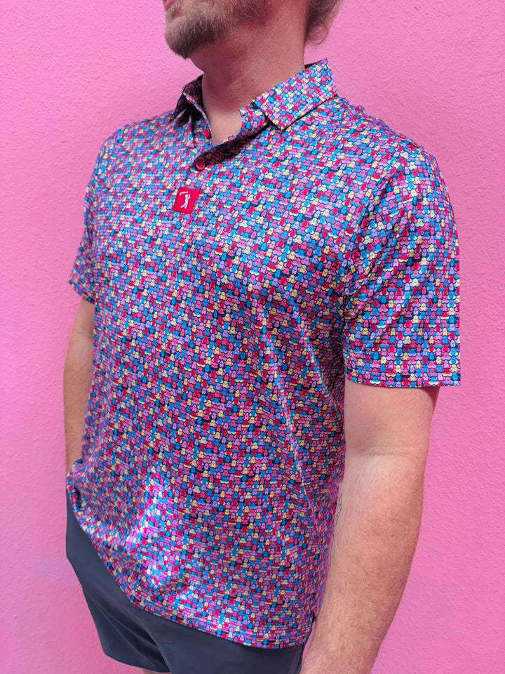 Eyes Up Here Shagadelic Men’s Polo Shirt