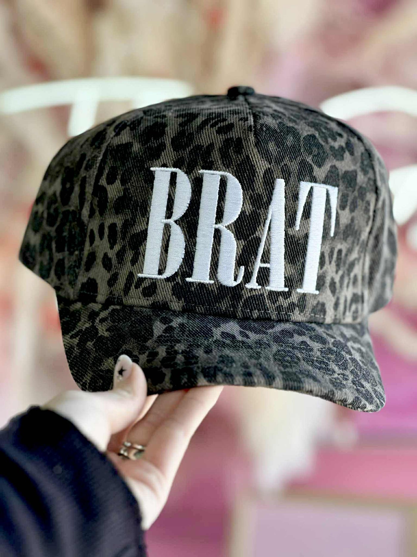 Leopard Brat Hat