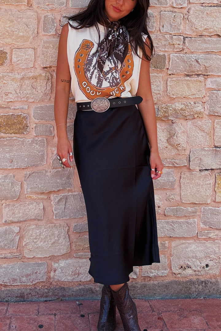Old Money Satin Skirt