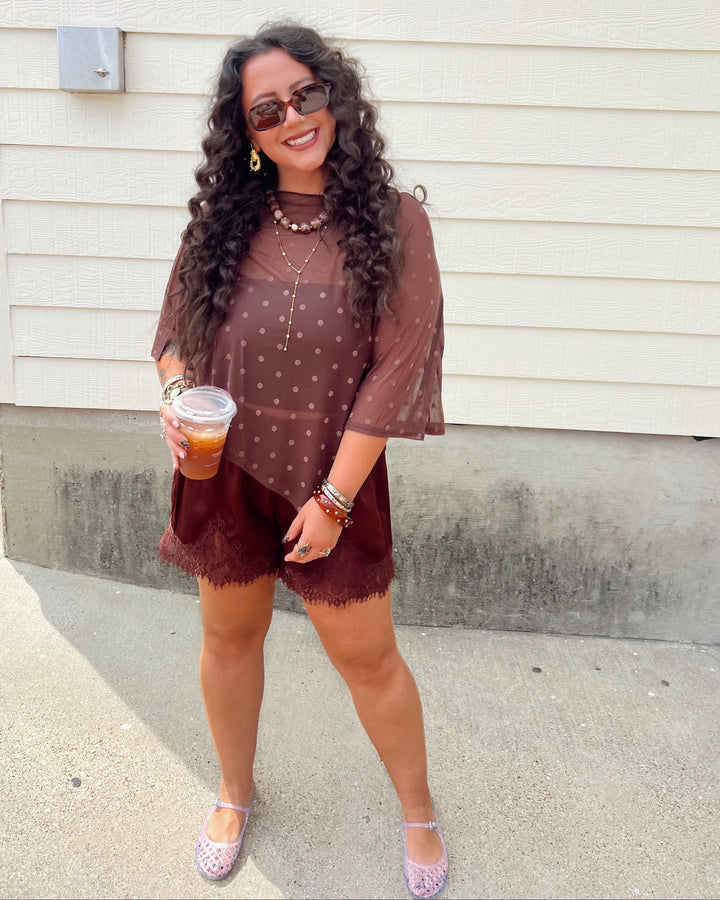 Mocha Midnight Mesh Poncho