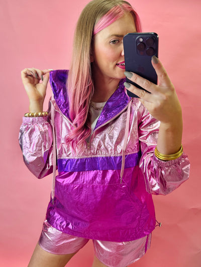Color Block Windbreaker Hoodie