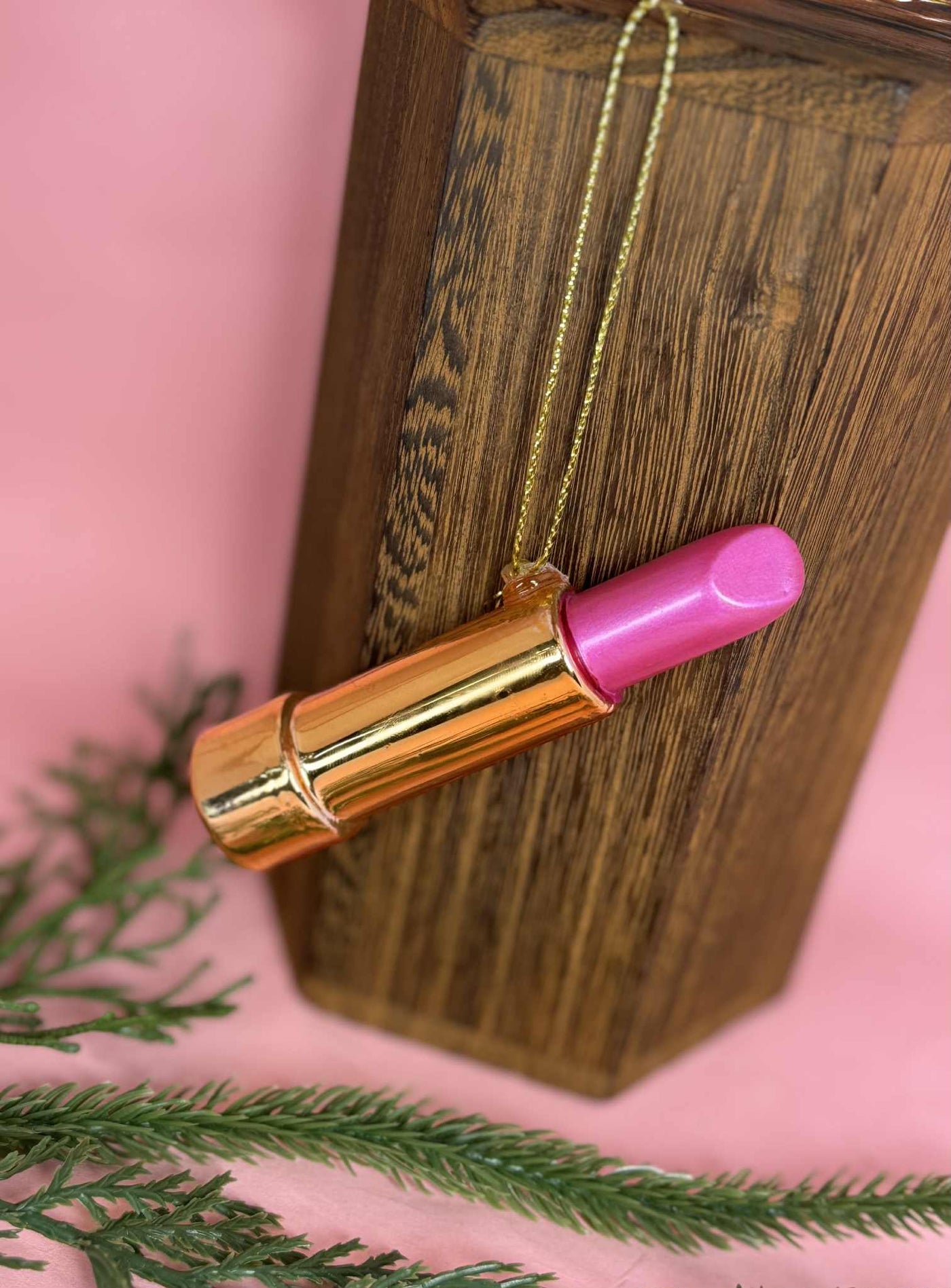 Pink Lipstick Ornament
