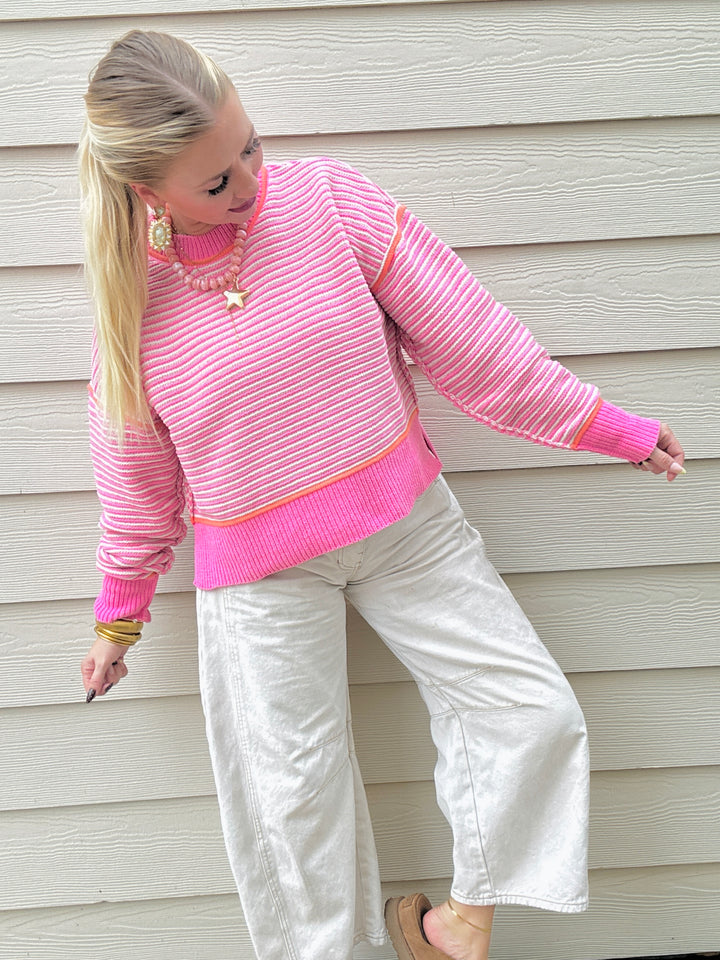 Coastline Crush Striped Sweater