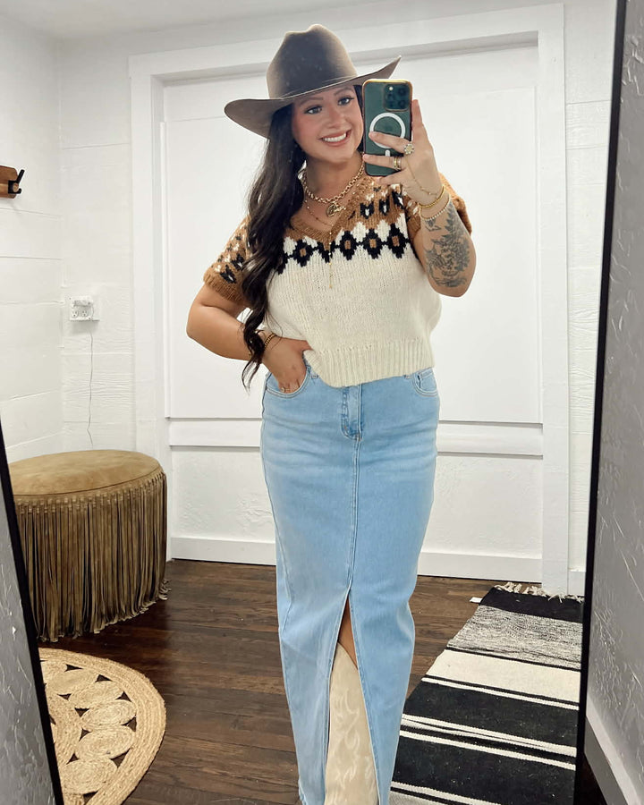 The Hattie Front Slit Maxi Skirt