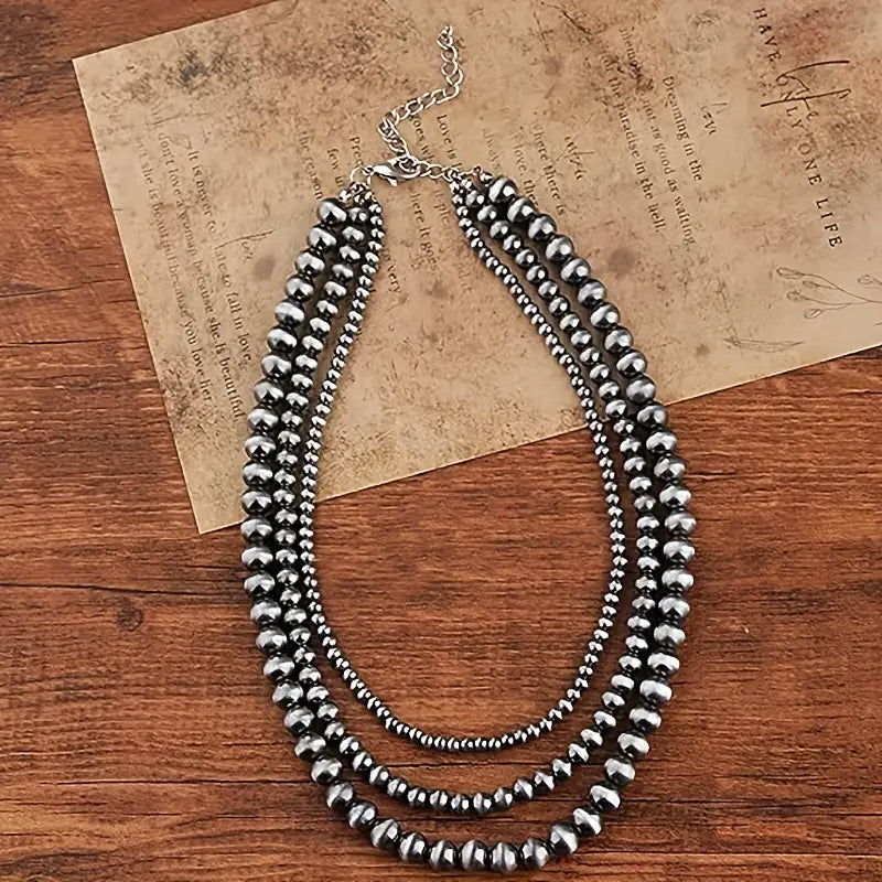Denim Darlin' Western Pearl Layer Necklace