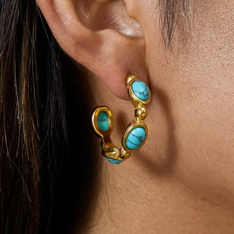 Golden Tide Bubble Hoops