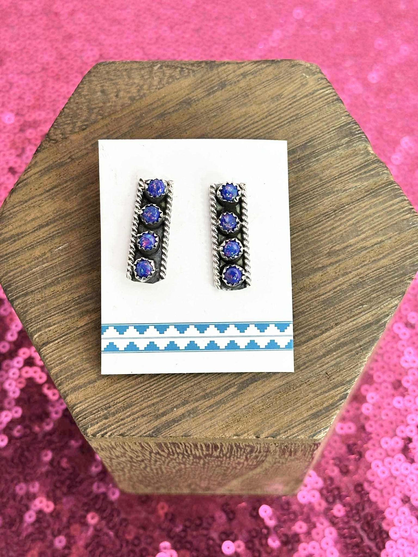 Authentic Purple Vista Sterling Silver Earrings