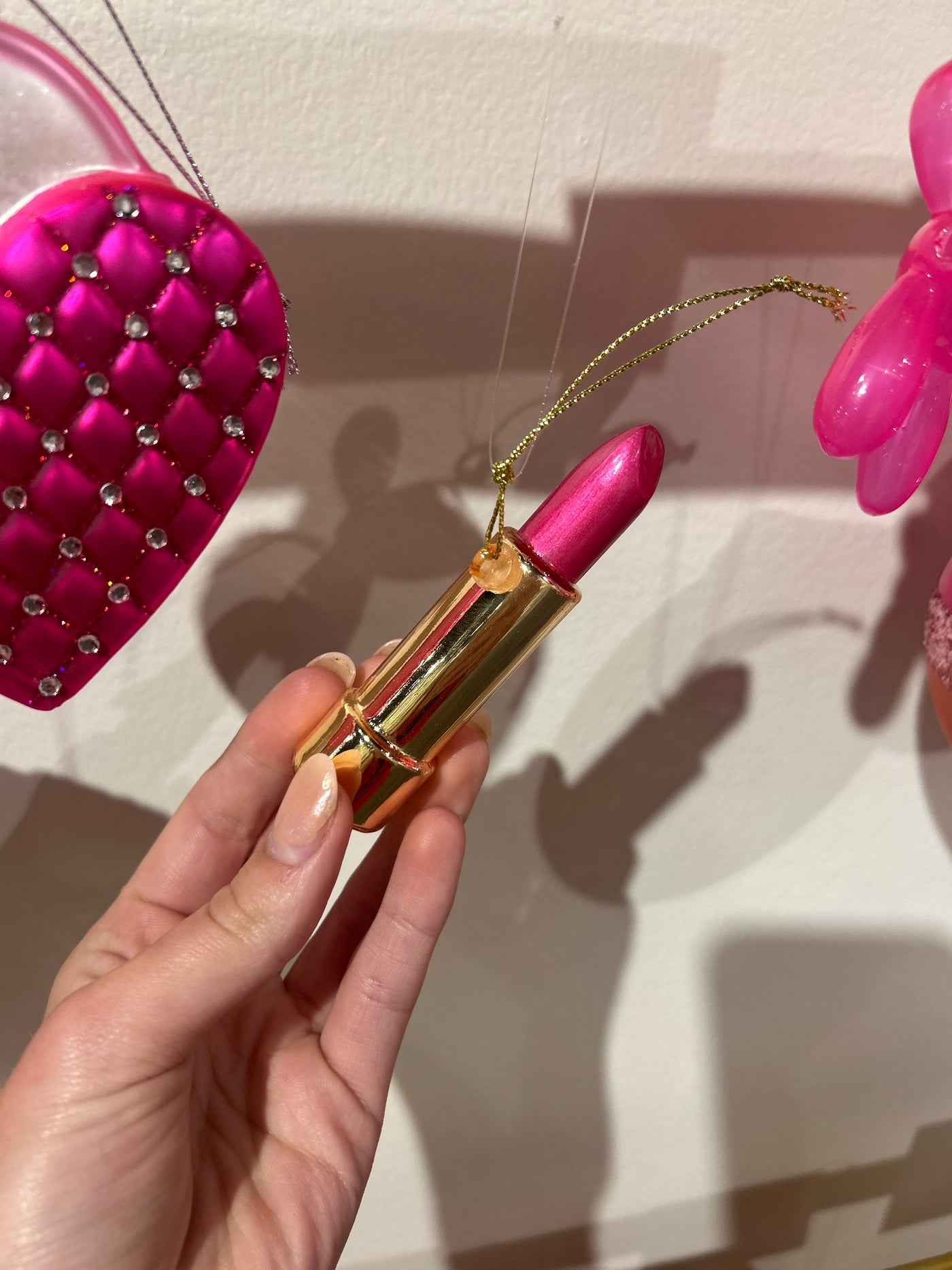 Pink Lipstick Ornament