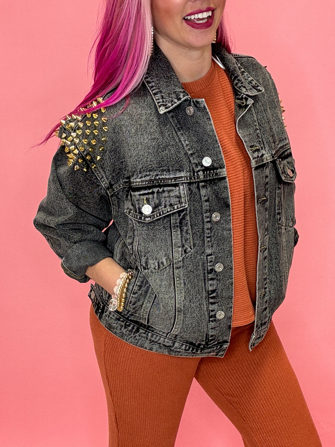 The Noelle Studded Denim Jacket