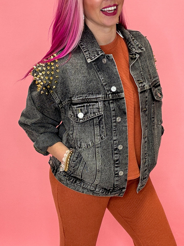 The Noelle Studded Denim Jacket